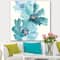 Designart - Blue Cosmos Indigo I - Farmhouse Canvas Artwork